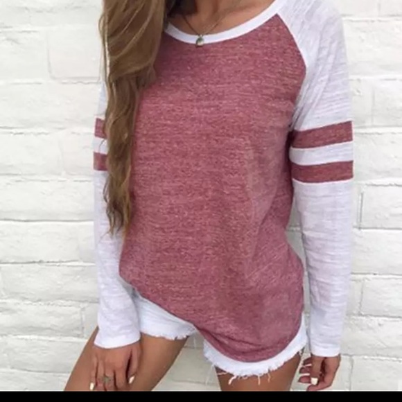 Tops - ⬇️💲 One left (S) Woman’s long sleeved shirt (Red)